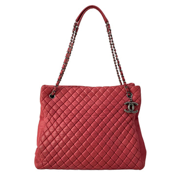 Chanel Matelasse Red Leather Shoulder
