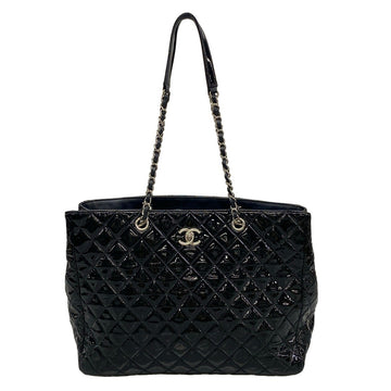 Chanel Matelasse Black Patent Leather