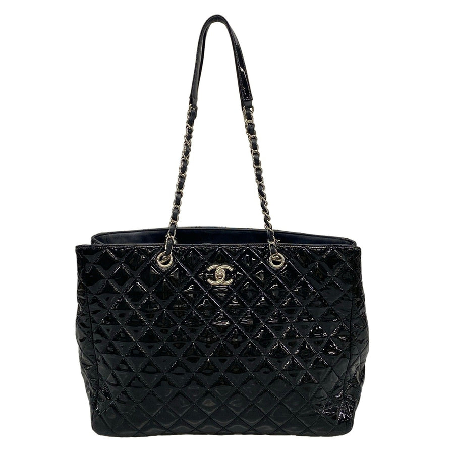 Chanel Matelasse Black Patent Leather