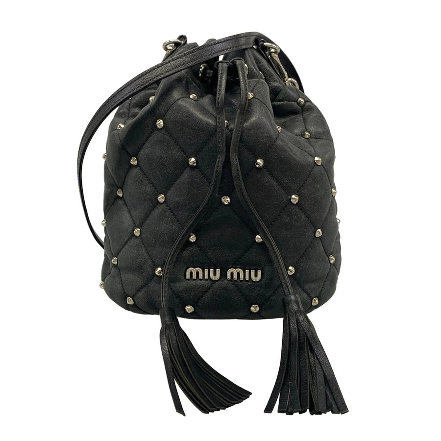 Miumiu Black Leather Shoulder Bag