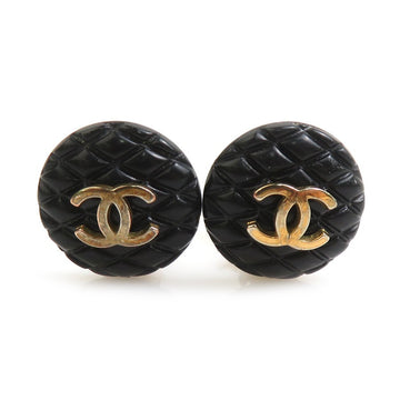 Chanel Cc Logo Earrings Black/Gold