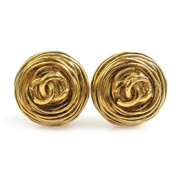 Chanel Vintagr Cc Logo Earrings