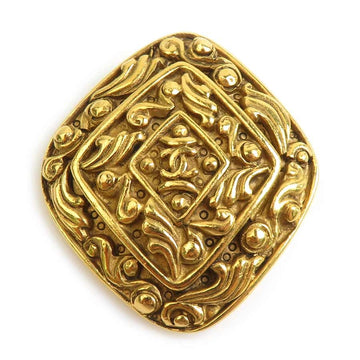Chanel Cc Logo Brooch Gold Metal -