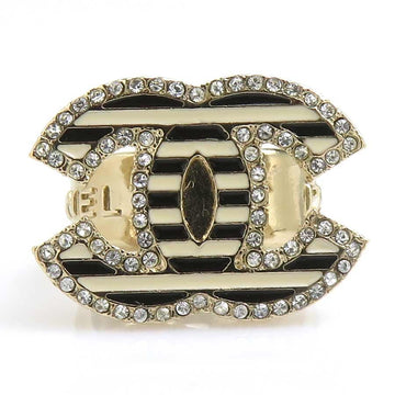 Chanel Cc Logo Ring Gold/Black/Off