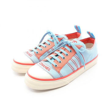 Chanel Sneakers Shoes #38 Canvas Blue