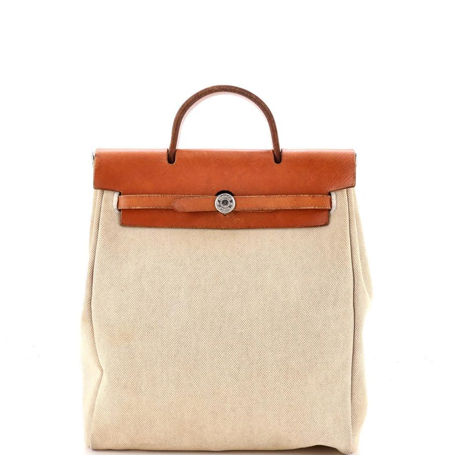 Hermes Herbag A Dos Backpack Toile