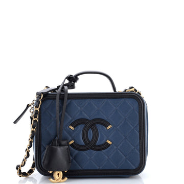 Chanel Filigree Vanity Case Quilted