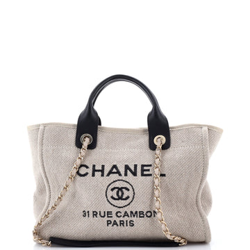 Chanel Deauville Nm Tote Mixed Fibers