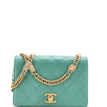 Chanel Logo Enamel Full Flap Bag Quilted