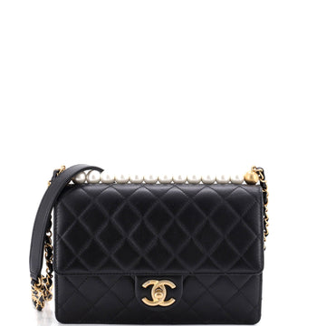 Chanel Chic Pearls Flap Bag Quilted