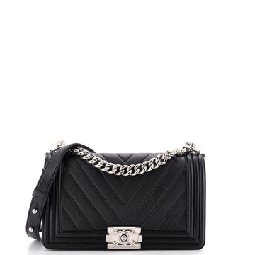 Chanel Boy Flap Bag Chevron Calfskin Old