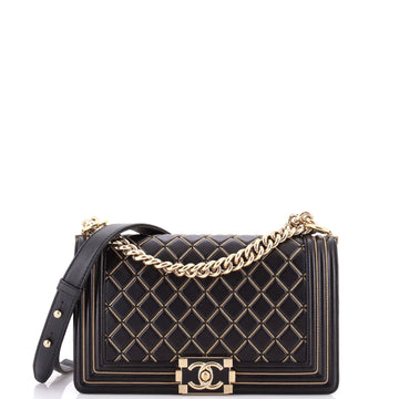 Chanel Boy Flap Bag Quilted Calfskin