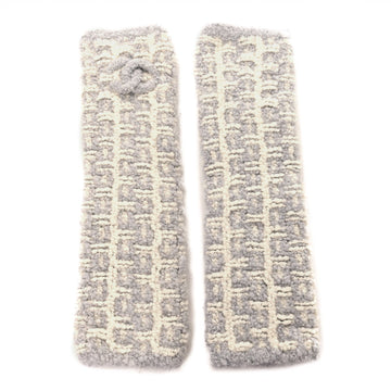 Chanel Cashmere Cc Arm Warmers Grey