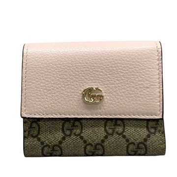 Gucci Double G Two-Tone Mini Wallet Pink