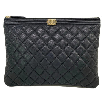 Chanel Boy Black Soft Calfskin Clutch