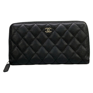 Chanel Matelasse Black Calfskin Long