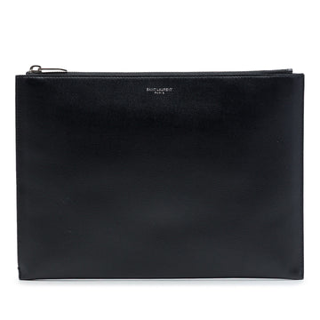 Saint Laurent Grain De Poudre Zip Clutch