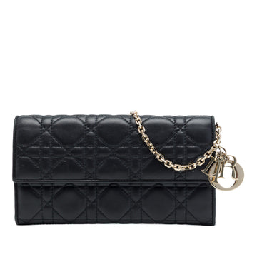 Dior Lambskin Cannage Lady Wallet On