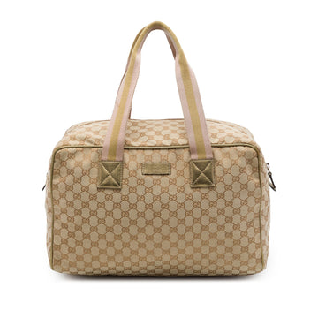 Gucci Gg Canvas Web Travel Bag Pre-Loved
