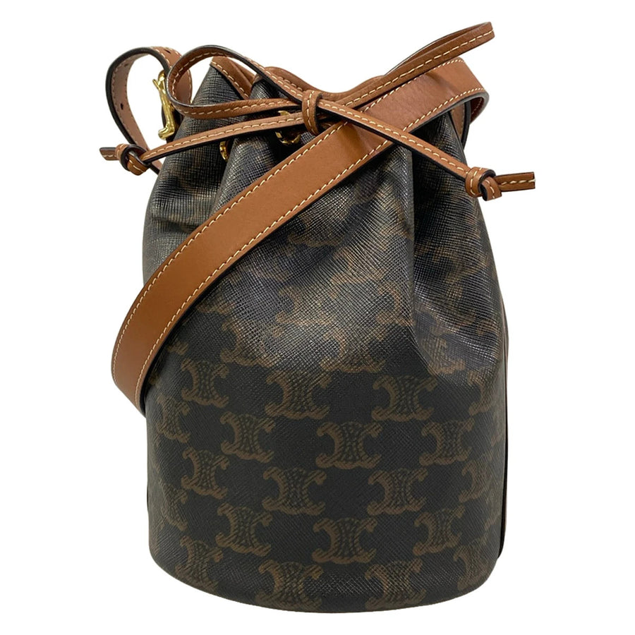 Celine Small Drawstring Bag Tan(Black