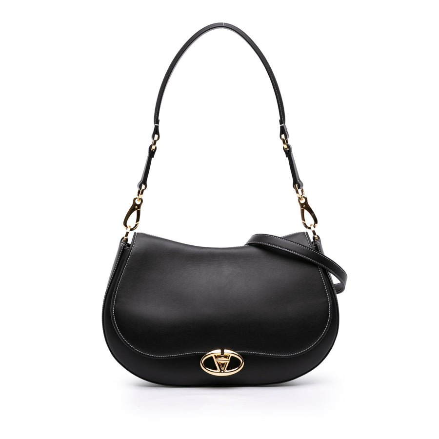 Valentino Medium Leather Ohval Flap Bag