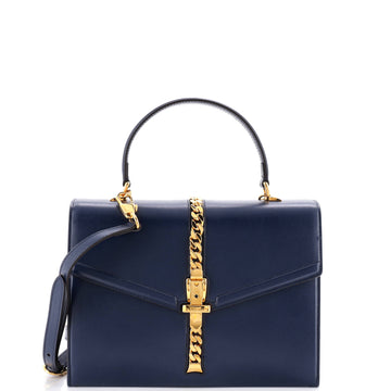 Gucci Sylvie Top Handle Bag Leather
