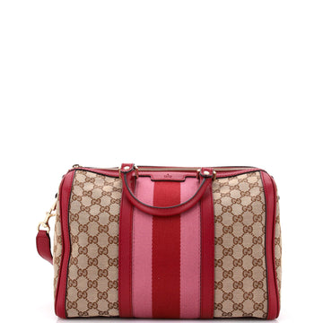 Gucci Vintage Web Boston Bag Gg Canvas