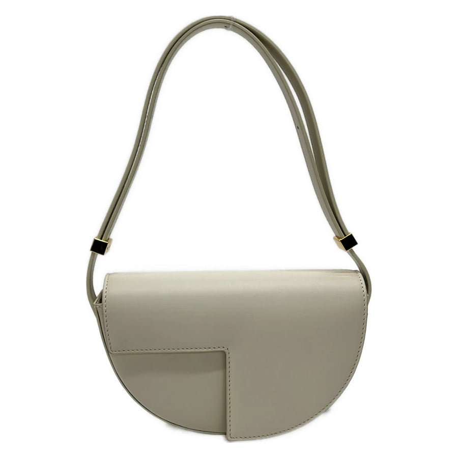Patou White Leather Shoulder Bag