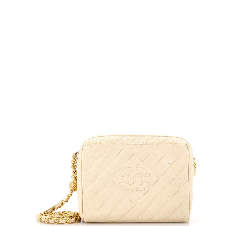 Chanel Vintage Diamond Cc Camera Bag