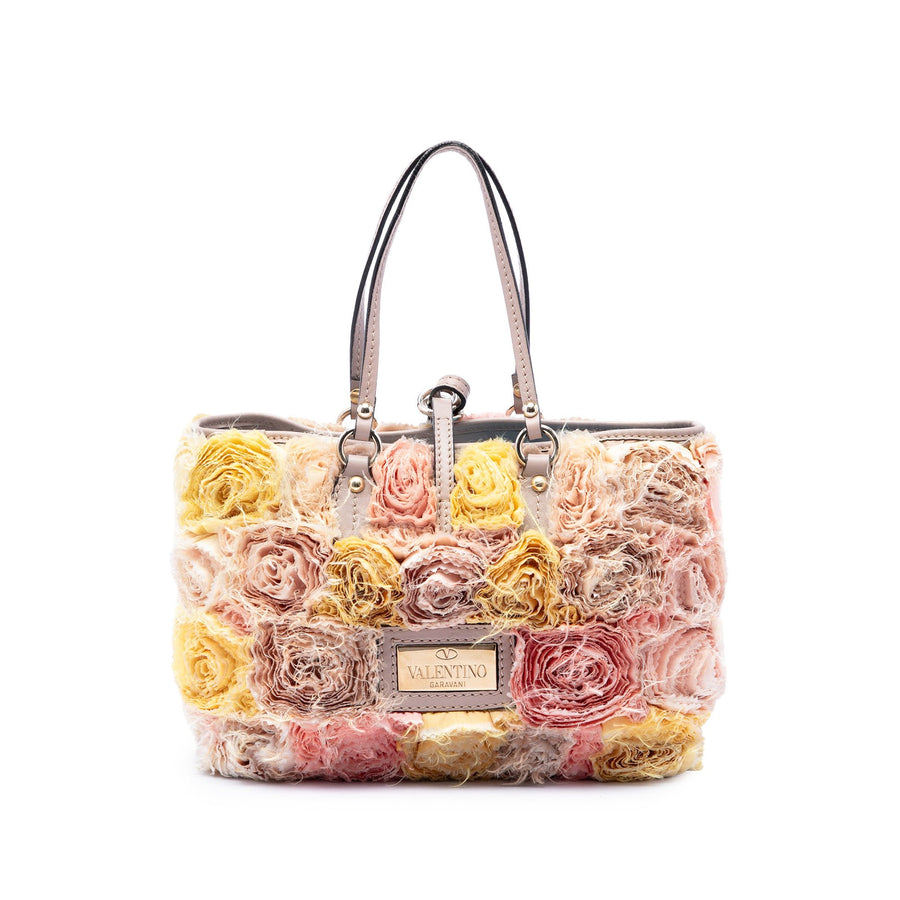 Valentino Small Silk Rosier Tote Pre-
