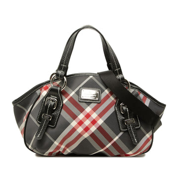 Burberry Supernova Check Nylon Satchel