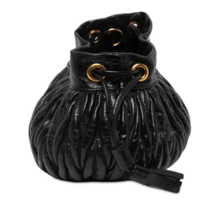 Miu Mini Matelasse Nappa Bucket