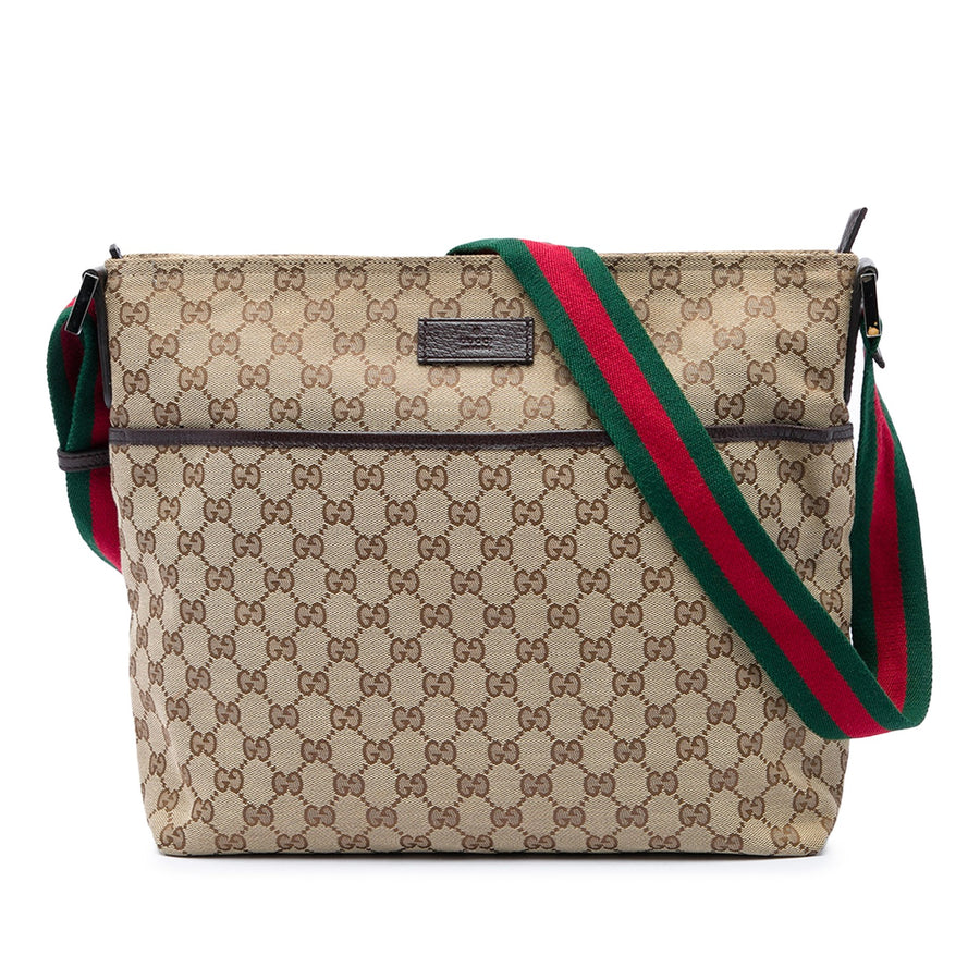 Gucci Gg Canvas Web Crossbody Pre-Loved