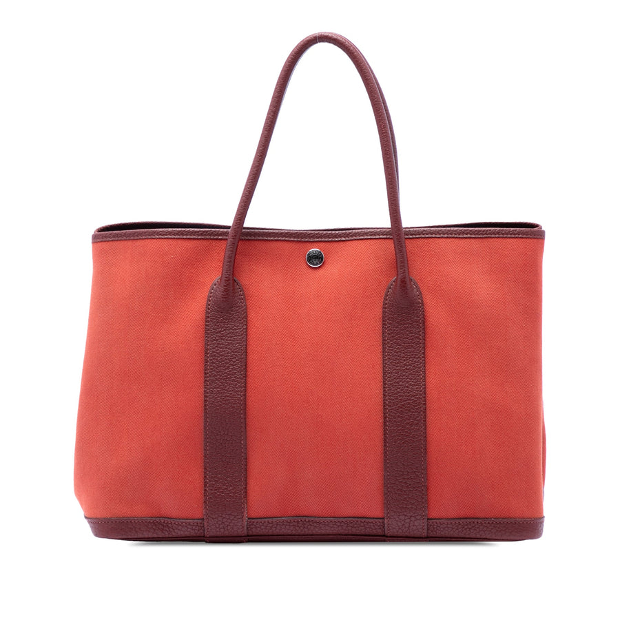 Hermes Garden Party Tote Toile And