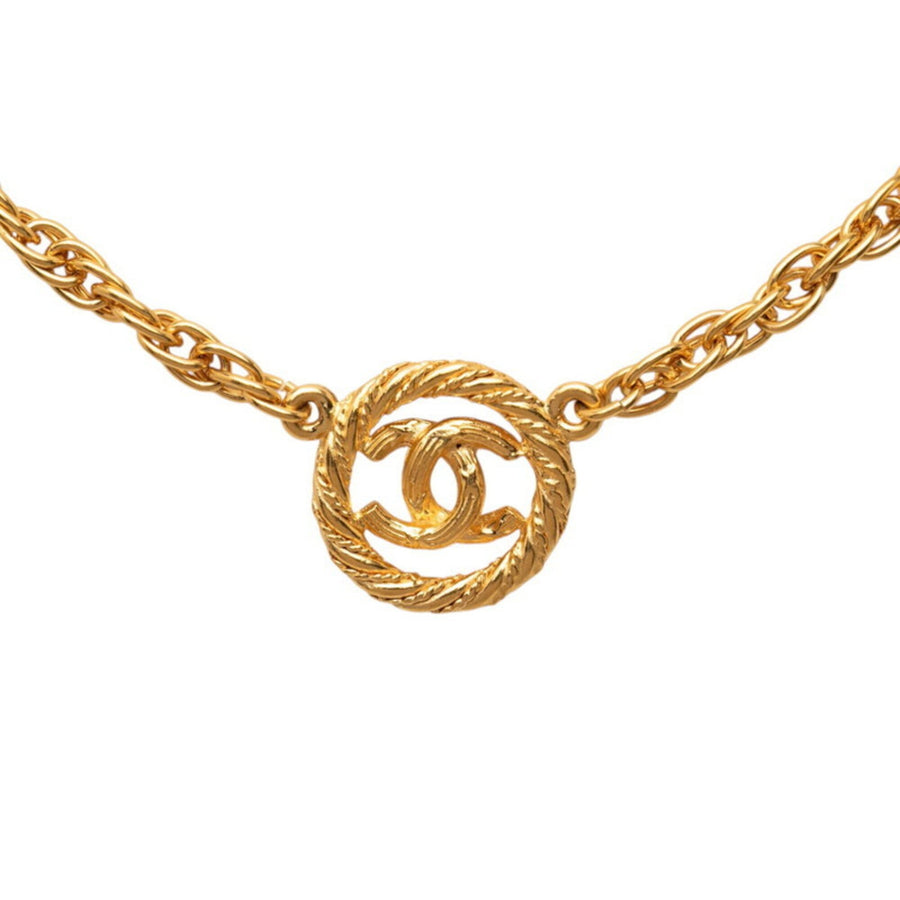 Chanel Cc Logo Chain Pendant Necklace