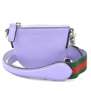 Gucci Shoulder Bag Purple Leather
