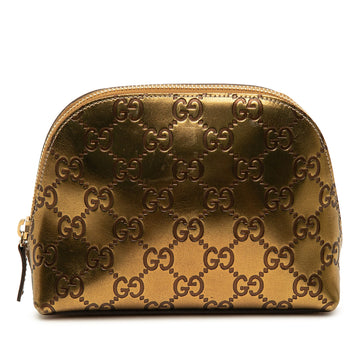 Gucci Metallic Ssima Pouch Pre-Loved