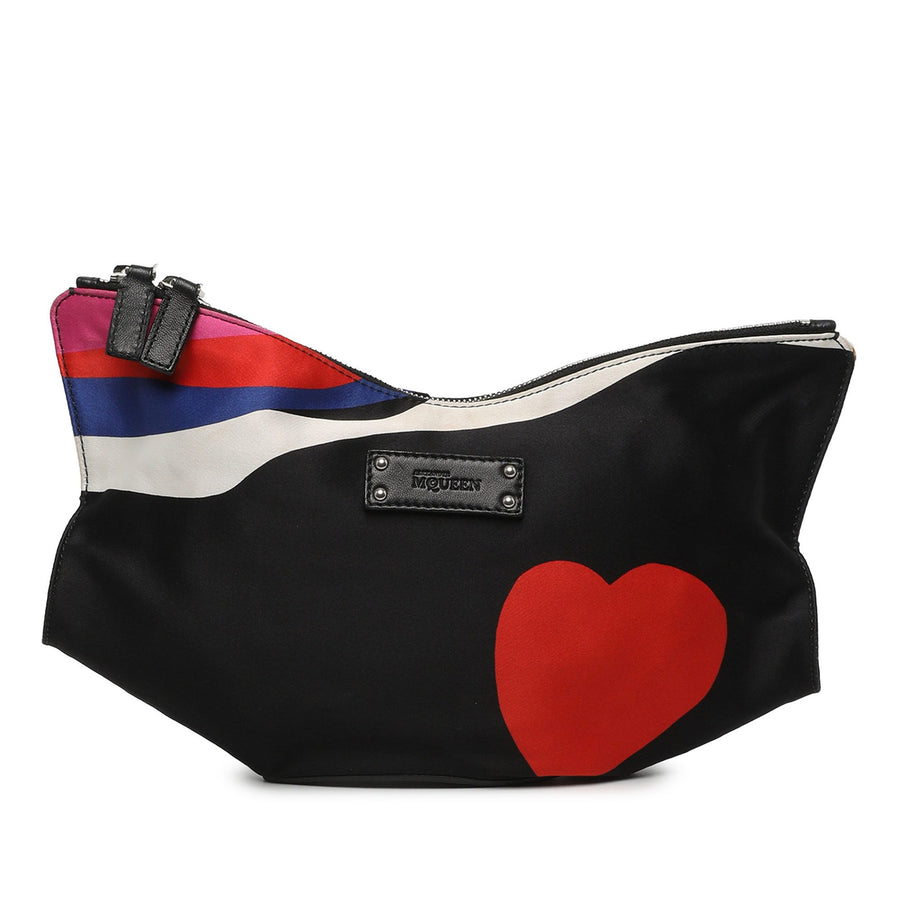 Alexander Mcqueen Printed Satin Heart De