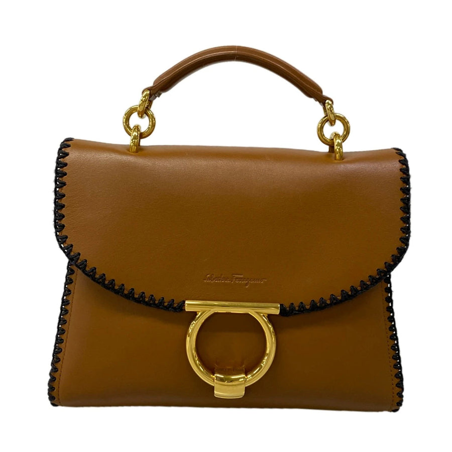 Salvatore Ferragamo Gancini Brown Black