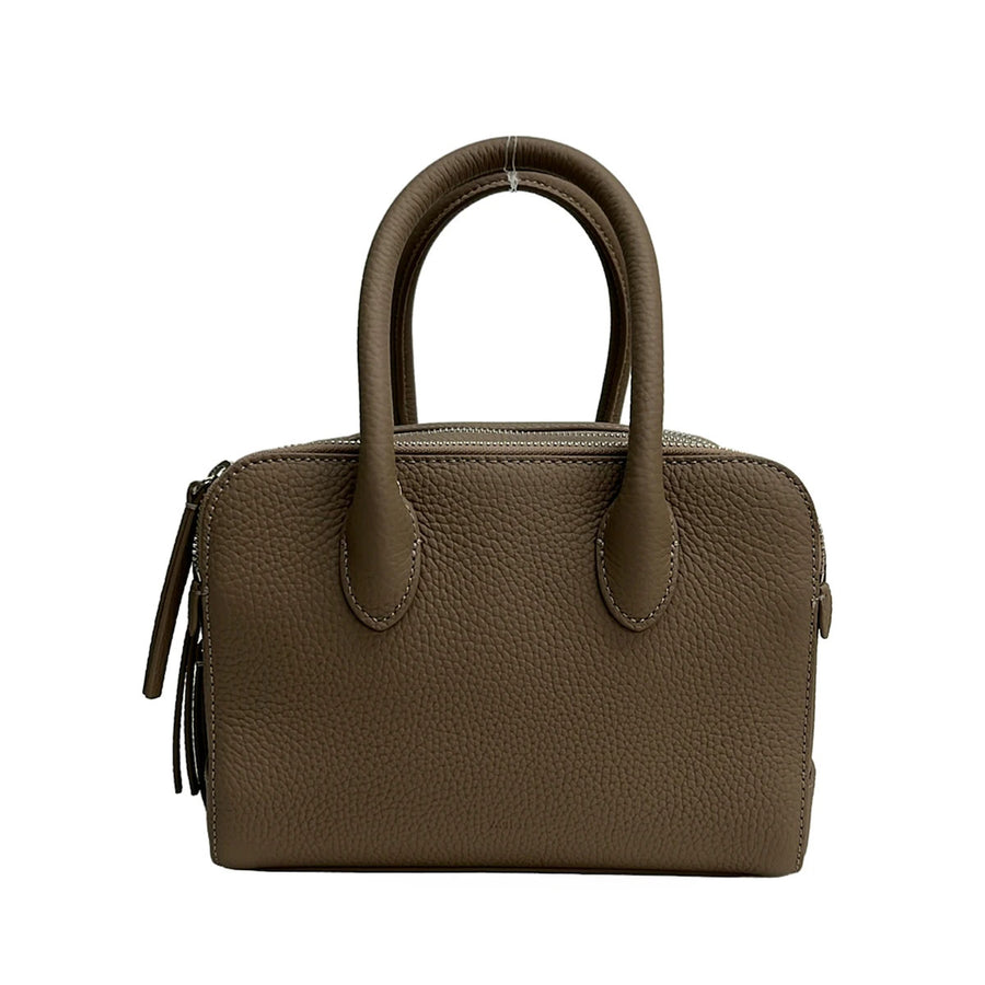 Vasic Cargo Mini Gray Leather Handbag