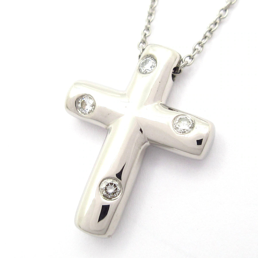 Tiffany&Co. Dots Cross Diamond Necklace