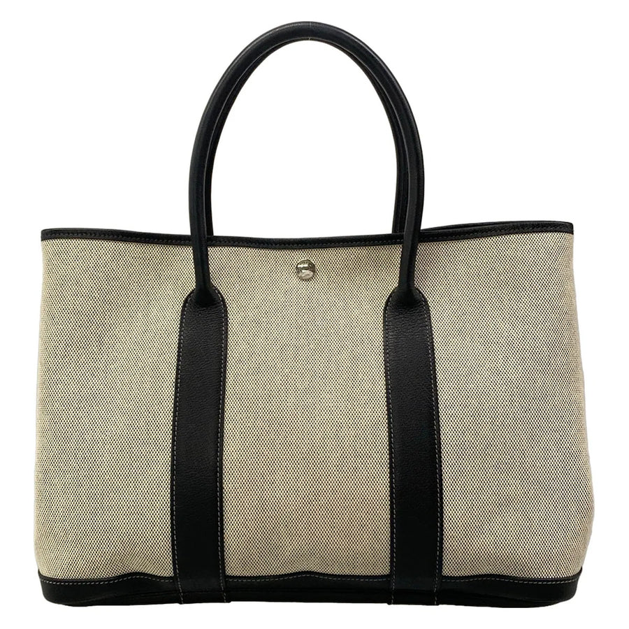 Hermes Garden Party Pm Cream Black Toile