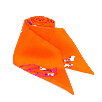 Hermes Scarf Twilly Orange Silk