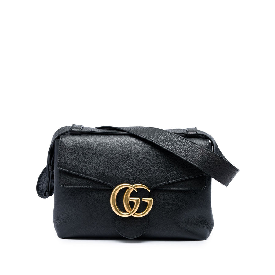 Gucci Small Gg Marmont Calfskin Shoulder