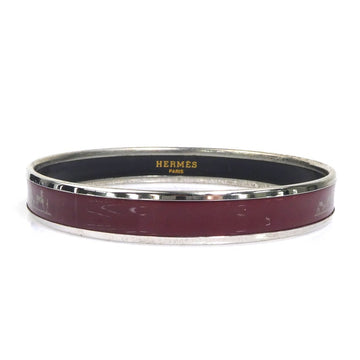 Hermes Bangle Bracelet Red / Silver