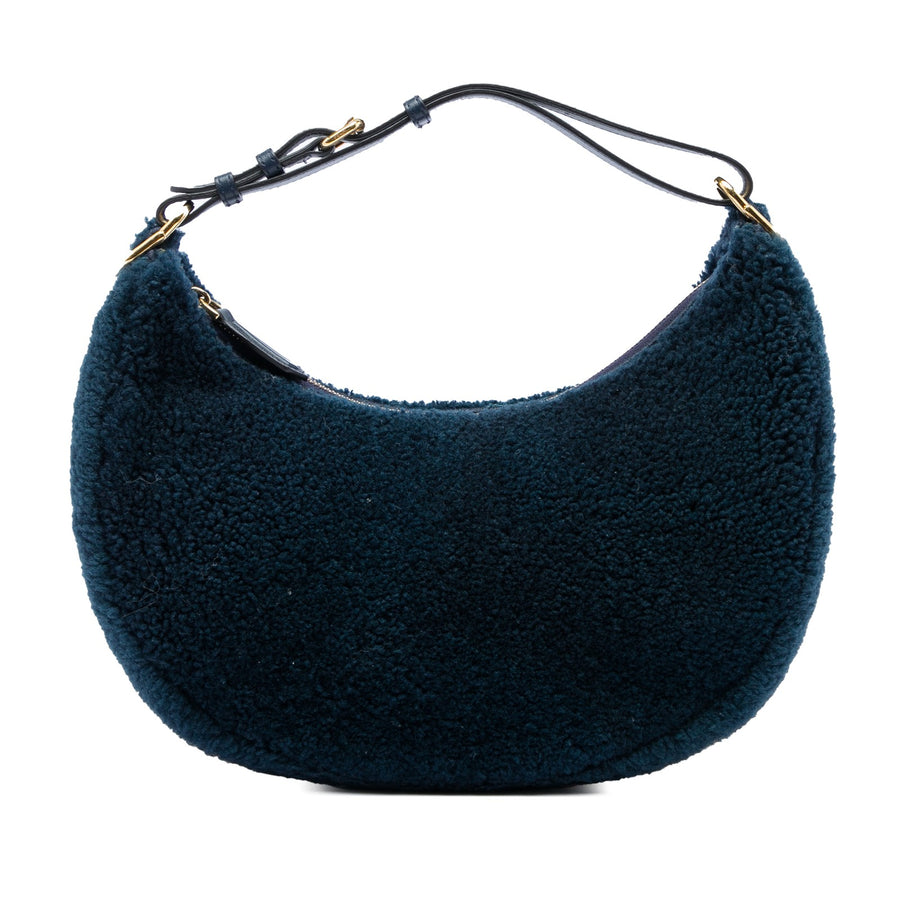 Fendi Small Shearling Graphy Hobo Pre-