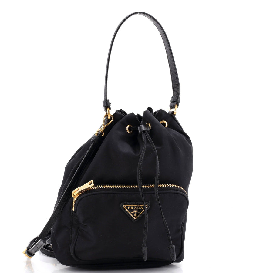 Prada Drawstring Bucket Bag Tessuto