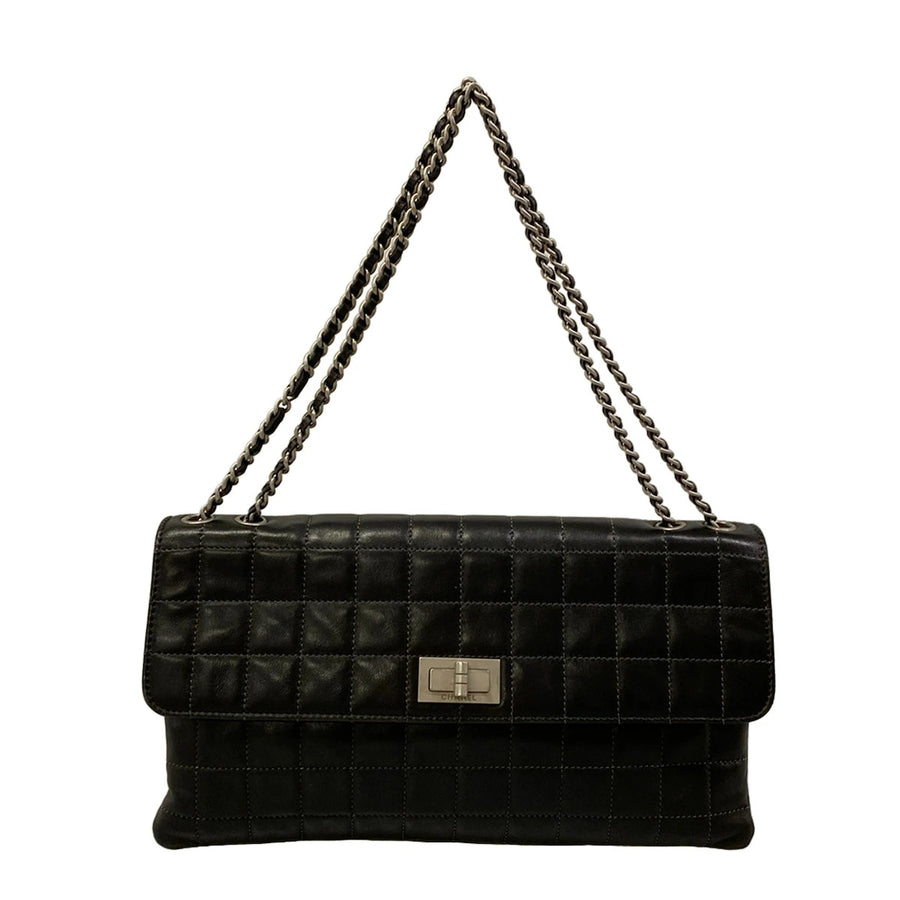 Chanel Chocolate Bar/2.55 Black Lambskin
