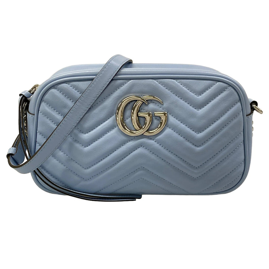 Gucci Gg Marmont Light Blue Leather