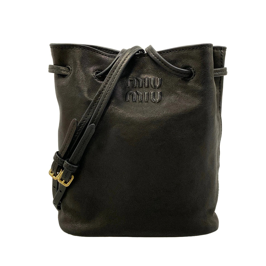 Miumiu Nappa Leather Mini Bag Black